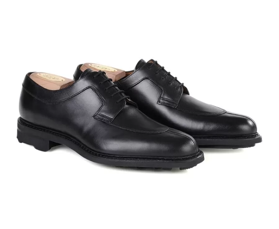 Discount Zapatos derby negros para hombre con suela de caucho Kent Gomme Country Zapatos Confort | Zapatos Derby Y Bluchers