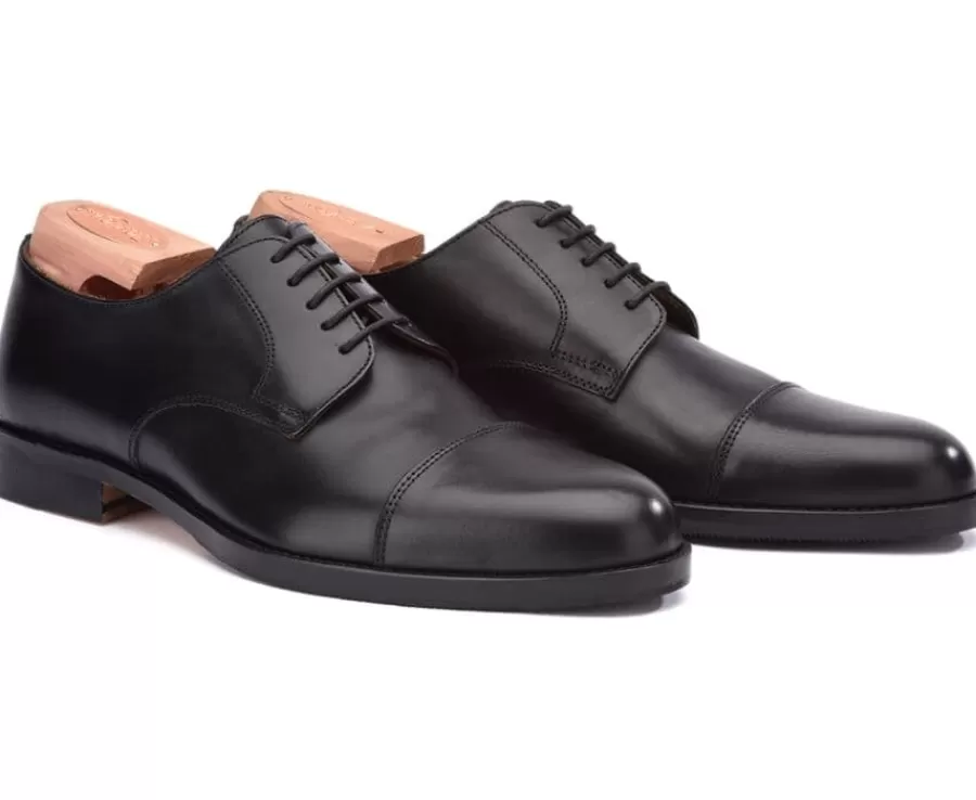 Fashion Zapatos derby negros para hombre con suela de cuero Mayfair Classic Patin Zapatos Confort | Zapatos Derby Y Bluchers