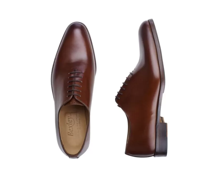 Store Zapatos Oxford de piel hombre Castaños patinado Peter Patin Zapatos De Boda