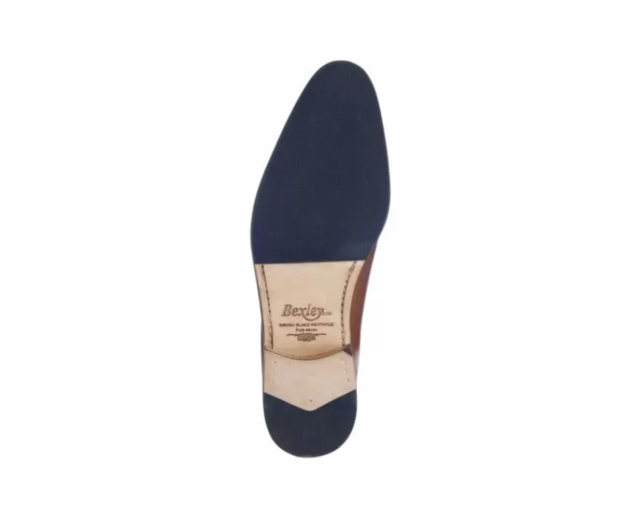 Store Zapatos Oxford de piel hombre Castaños patinado Peter Patin Zapatos De Boda