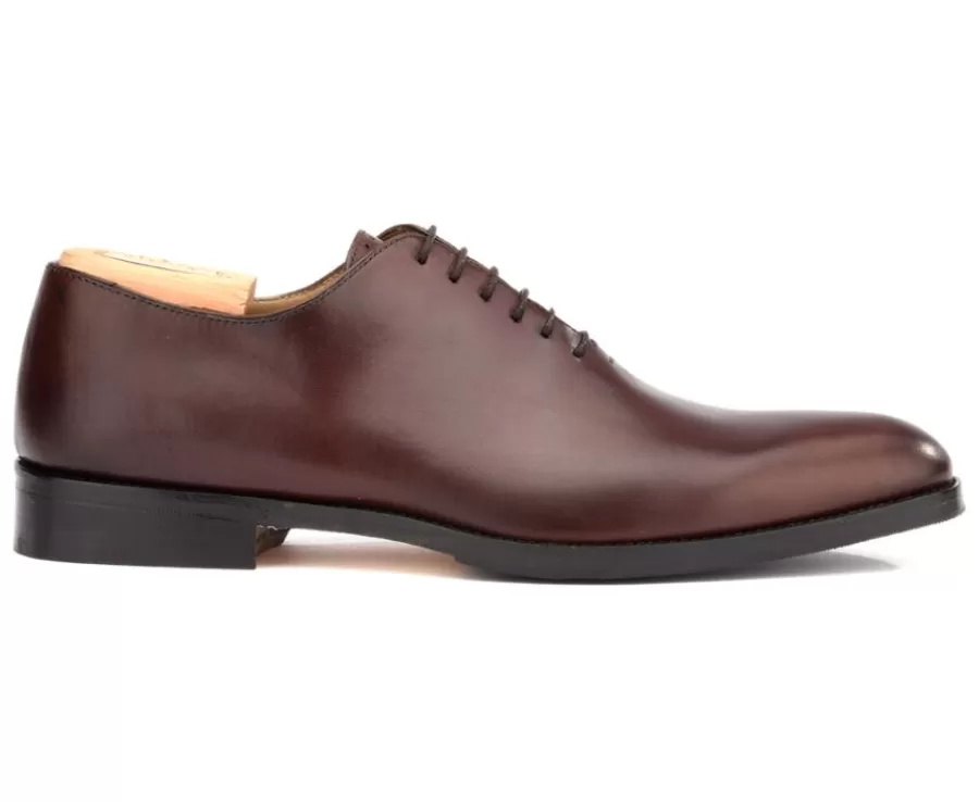 Cheap Zapatos Oxford para hombre en suela de piel Chocolate con patín Peter Patin Zapatos De Boda | Zapatos Oxford