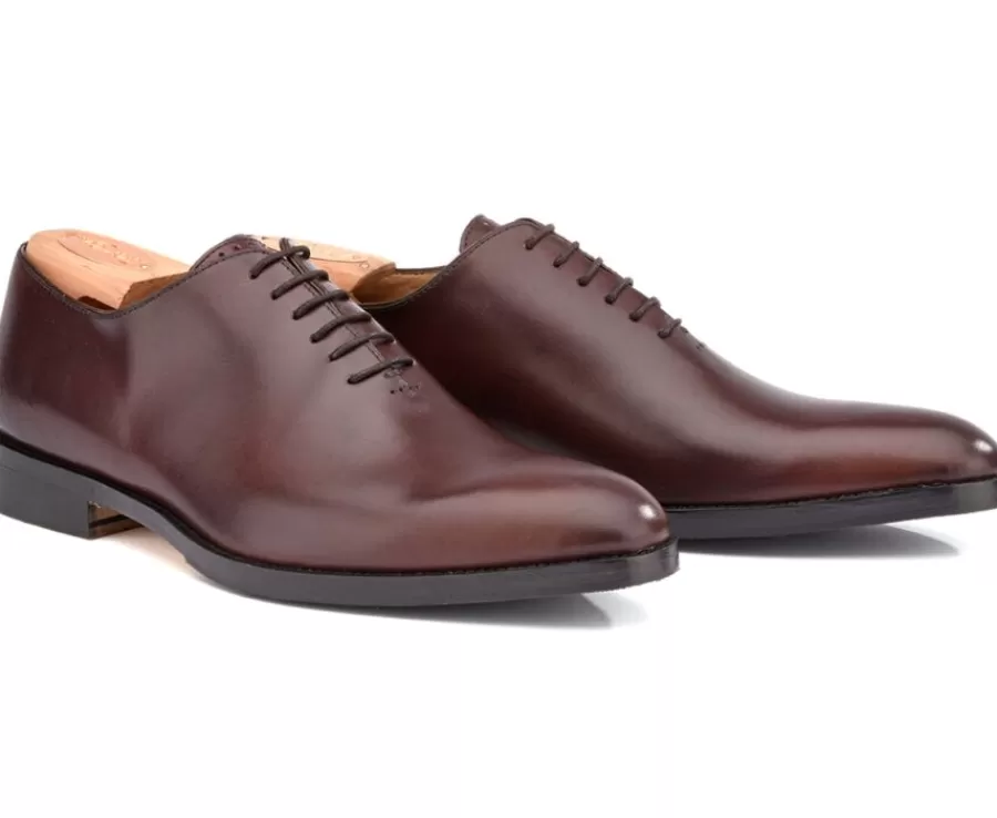 Cheap Zapatos Oxford para hombre en suela de piel Chocolate con patín Peter Patin Zapatos De Boda | Zapatos Oxford