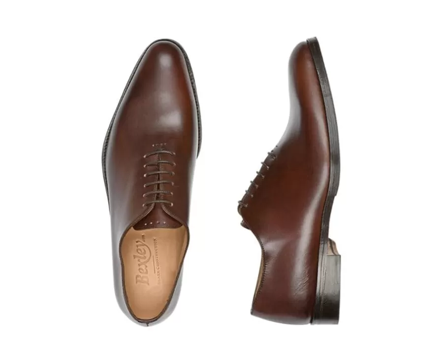 Cheap Zapatos Oxford para hombre en suela de piel Chocolate con patín Peter Patin Zapatos De Boda | Zapatos Oxford