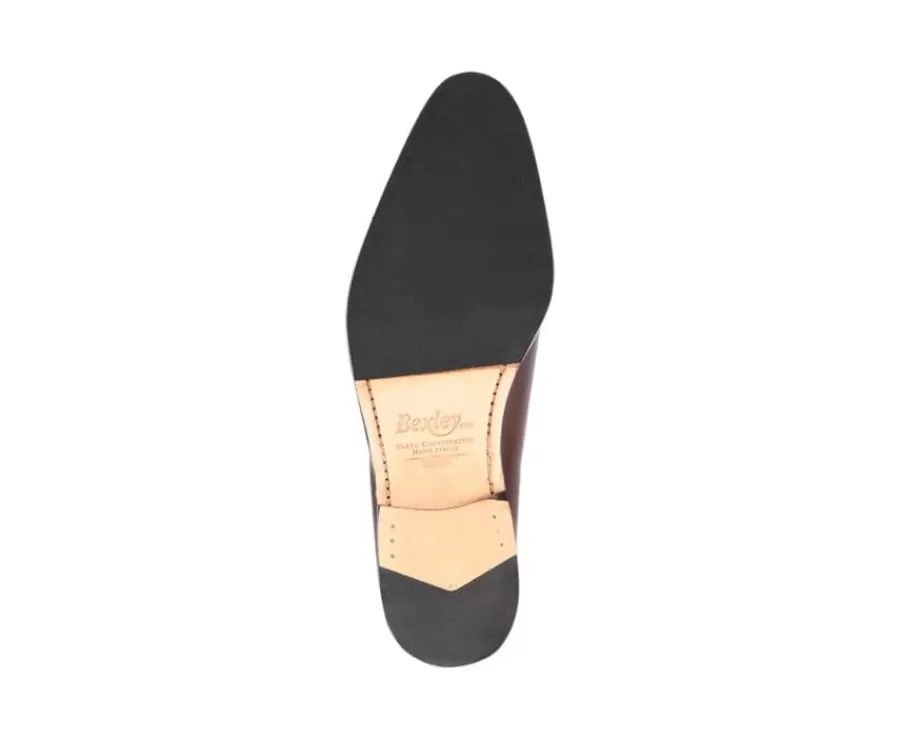 Cheap Zapatos Oxford para hombre en suela de piel Chocolate con patín Peter Patin Zapatos De Boda | Zapatos Oxford